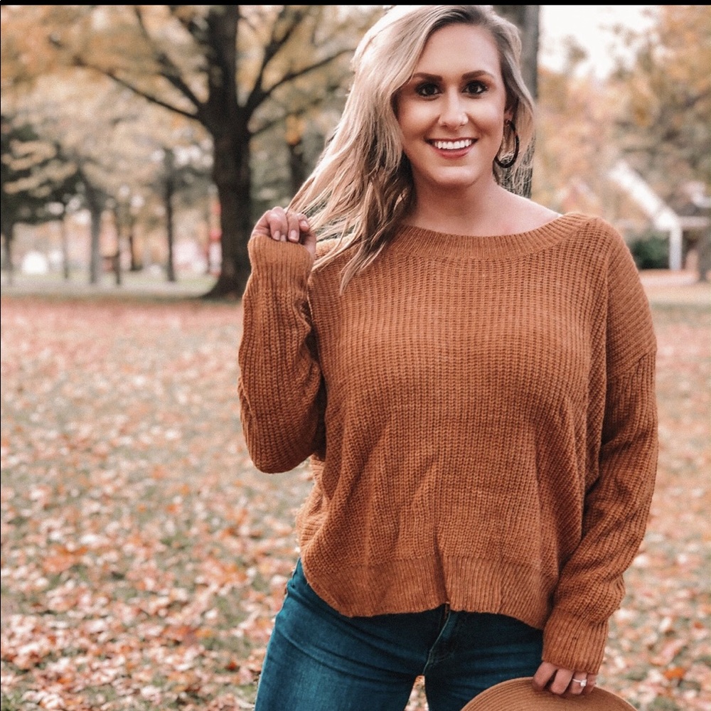 Open back sweater